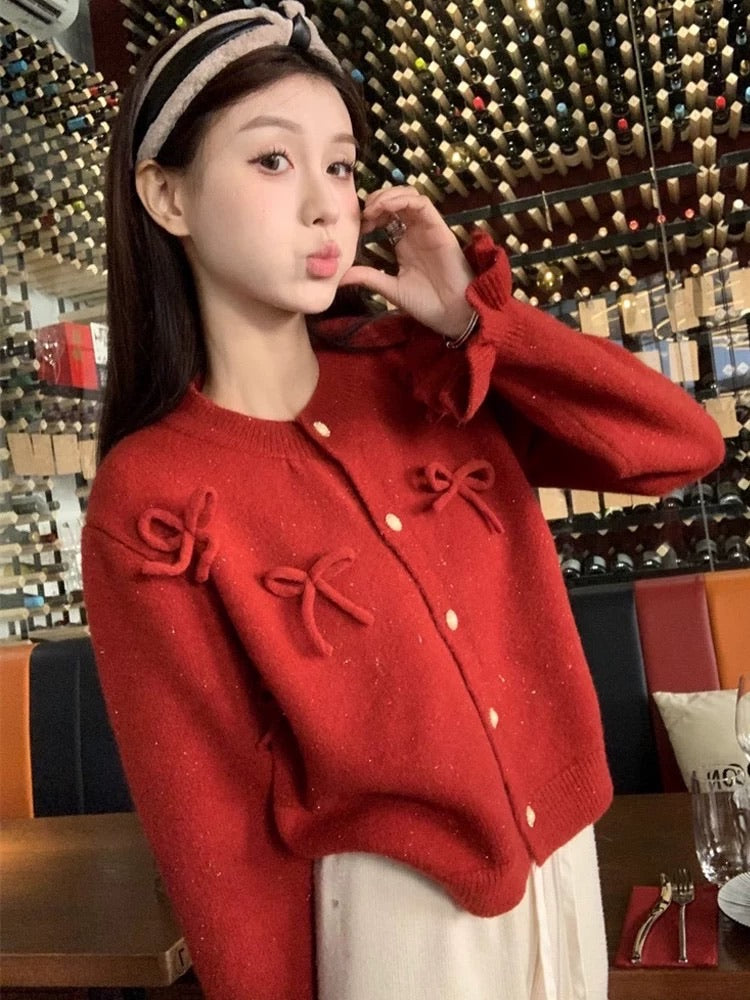 Mini Bow Spring Cardigan