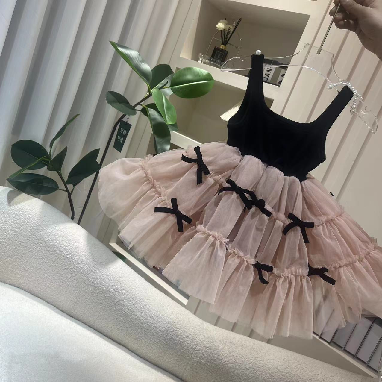 Mini Bow Tank Tulle Dress